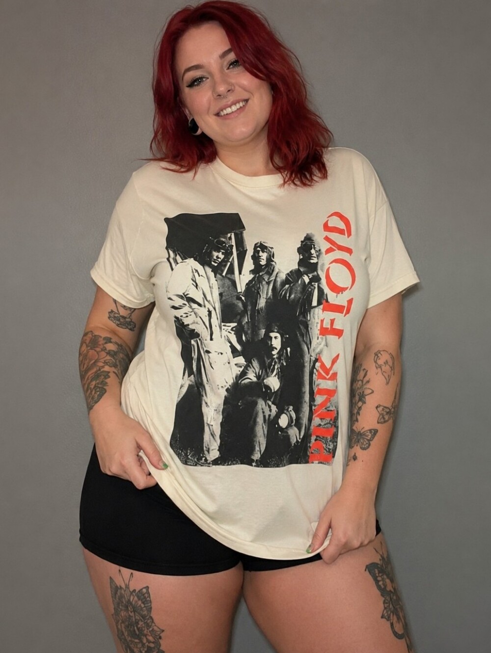 Pink Floyd Cream T-Shirt with Red Lettering
